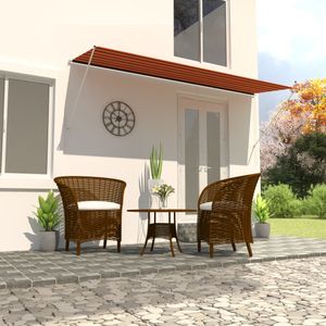 VidaXL Luifel uittrekbaar 400x150 cm oranje en bruin