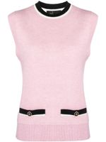 Maje Clover-detail sleeveless jumper - Rose