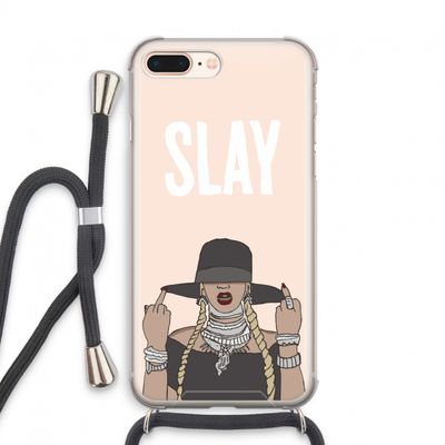 Slay All Day: iPhone 8 Plus Transparant Hoesje met koord