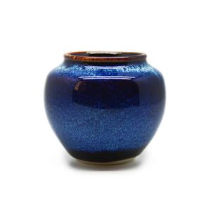 Vaas Mini Keramiek Blauw Rond