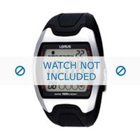 Lorus horlogeband Z009-X002 Rubber Zwart