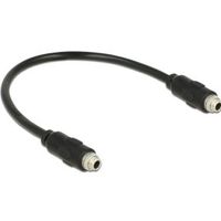 DeLOCK 0.25m, 2x3.5mm 0.25m 3.5mm 3.5mm Zwart