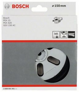 Bosch Accessories 2608601051 Schuurschijf zacht, 150 mm, voor GEX 150 AC, PEX 15 AE Diameter 150 mm Geschikt voor Excentrische schuurmachine GEX 150 AC, PEX 15
