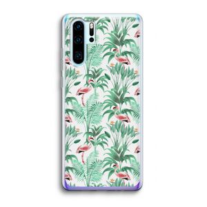 Flamingo bladeren: Huawei P30 Pro Transparant Hoesje