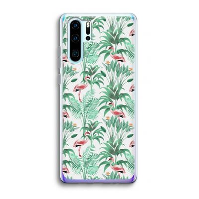 Flamingo bladeren: Huawei P30 Pro Transparant Hoesje