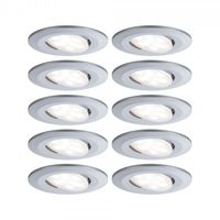 Paulmann LED-inbouwlamp voor badkamer Set van 10 stuks 60 W Chroom (mat) - thumbnail