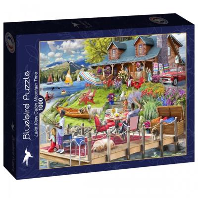 Lake View Cabin Mountain Time Puzzel 1000 stukjes