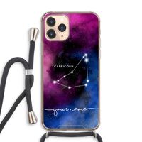 Sterrenbeeld - Donker: iPhone 11 Pro Max Transparant Hoesje met koord