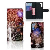 OPPO A91 | Reno3 | Wallet Case | met Pasjes | Vuurwerk