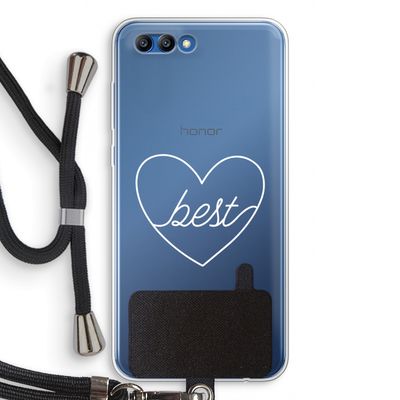 Best heart pastel: Honor 10 Transparant Hoesje met koord