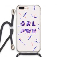 GRL PWR: iPhone 8 Plus Transparant Hoesje met koord