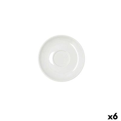 Schotel Bidasoa Serenity Hydrozero Wit Keramisch Ø 15 cm Koffie (6 Stuks)