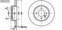 Remschijf PowerDisc ATE, Remschijftype: Massief, u.a. für VW, Seat - thumbnail