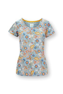 Pip Studio Tilly Top Korte Mouw Jameela Blauw XS