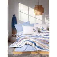 Completo letto - 1 copripiumino 220 x 240 cm + 2 federe 60 x 60 cm - 100% cotone - Blu
