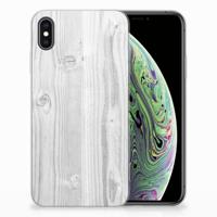 Apple iPhone Xs Max | Bumper Hoesje | White Wood