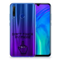 Honor 20 Lite Silicone-hoesje Finger Don't Touch My Phone - thumbnail