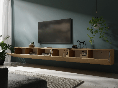 Tv-meubel KINGSTON 2 klapdeuren 280 cm eik