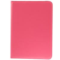360 graden draaiend Litchi structuur lederen hoesje met houder voor Samsung Galaxy Tab 4 10.1 / SM-T530 (hard roze)