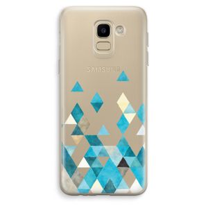 Gekleurde driehoekjes blauw: Samsung Galaxy J6 (2018) Transparant Hoesje