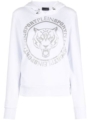 Plein Sport hoodie à logo imprimé - Blanc