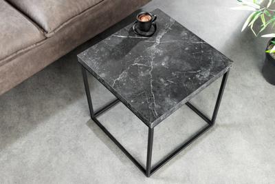 Moderne bijzettafel ARCHITECTURE 45cm grafiet metalen frame - 44758