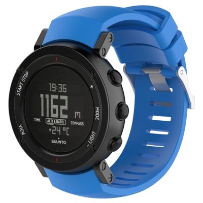 Silicone vervangende polsband voor SUUNTO core ALU Zwart (blauw)