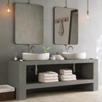 Opbouwwastafel Ideavit Solidharmony 60x44x15.5 cm Solid Surface Mat Wit Ideavit