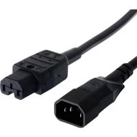 BACHMANN netsnoer, koude toestel male naar warme toestel female, IEC320 C14/C15, 2 m