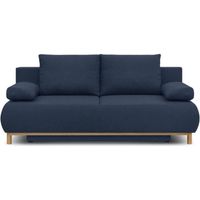 Mika omkeerbare bank - 3 zitplaatsen - donkerblauw - opbergruimte - 192 x 84 x 93 cm - thumbnail