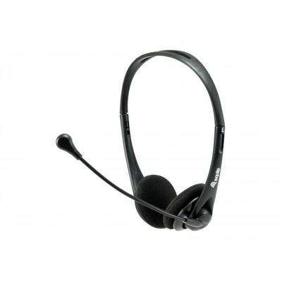 Equip 245304 stereo headset with mute, headset, head-band, office/call center, black, binaural, 1.8