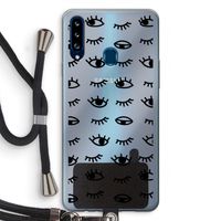 Eye pattern #2: Samsung Galaxy A20s Transparant Hoesje met koord