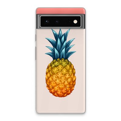 Grote ananas: Google Pixel 6 Transparant Hoesje