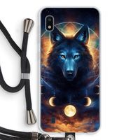 Wolf Dreamcatcher: Samsung Galaxy A10 Transparant Hoesje met koord