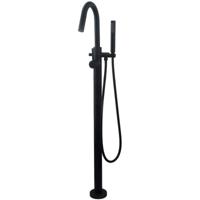 Wiesbaden Caral Vrijstaande Badmengkraan Mat Zwart - Luxe Badkamerkraan