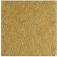 Servetten Luxe - 30x stuks - 40 x 40 cm - goud - barok patroon - 3 laags