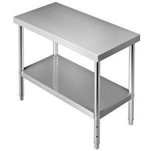 VEVOR Rvs Tafel Keuken Werktafel Werkvoorbereidingstafel 122 x 46 x 86 cm Rvs Keukentafel