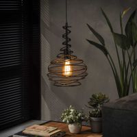 Hanglamp Quinten 1-lamps, Ø25cm - Zwart