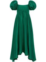 AZEEZA robe Rory mi-longue en soie - Vert - thumbnail