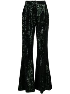 Elie Saab pantalon évasé à sequins - Vert