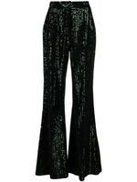 Elie Saab pantalon évasé à sequins - Vert