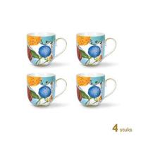 Pip Studio Koffiekoppen - Royal Flowers - 260ml - 4 St. - thumbnail