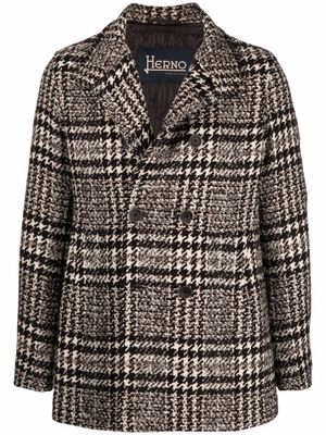 Herno manteau croisé à carreaux - Tons neutres