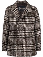 Herno manteau croisé à carreaux - Tons neutres Herno manteau croisé à carreaux - Tons neutres