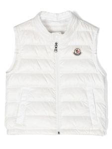 Moncler Enfant gilet à design matelassé - Blanc