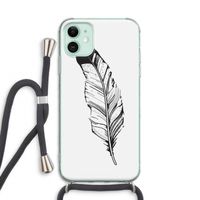 Pluim: iPhone 11 Transparant Hoesje met koord