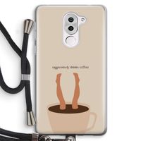 Aggressively drinks coffee: Honor 6X Transparant Hoesje met koord