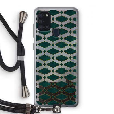 Moroccan tiles: Samsung Galaxy A21s Transparant Hoesje met koord