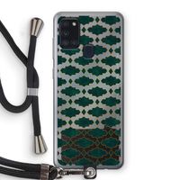 Moroccan tiles: Samsung Galaxy A21s Transparant Hoesje met koord