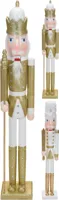 Notenkraker Kerst Wit-Goud 106cm Assorti 1st
